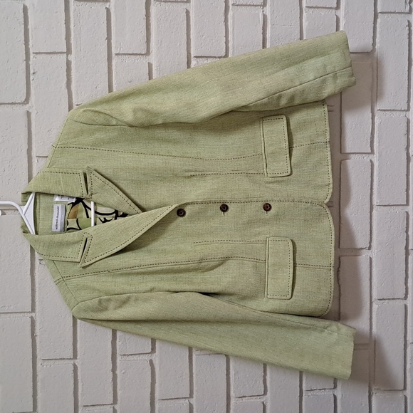 Alfred Dunner Green Lined BlazerJacket. Size 12P NWOT - Picture 1 of 7